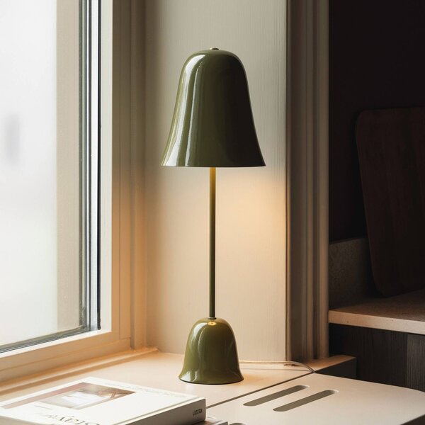Globen Lighting Lampa stołowa Blåklockan, zielony, salon / jadalnia, metal, skandynawski