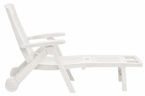 Leżak ogrodowy ZIRCONE, 72×195×101 cm, biały I.P.A.E-Progarden