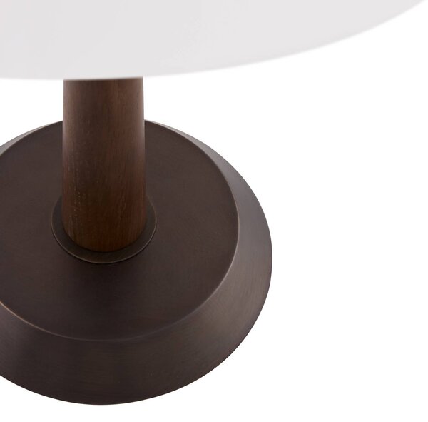 Globen Lighting Lampa stołowa Ligna, brązowy / mosiężny, salon / jadalnia, metal, design