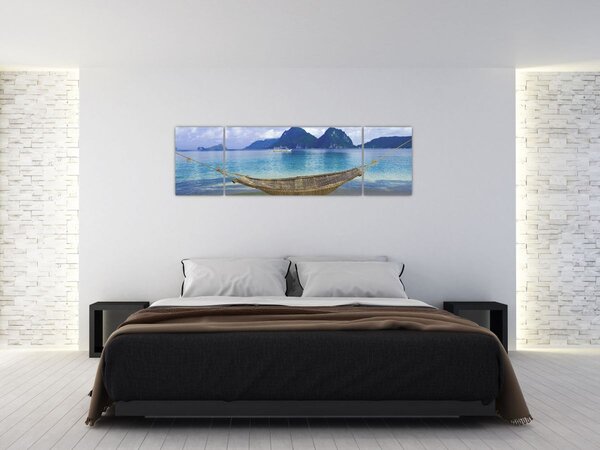 Obraz - Obraz hamaka na plaży 2 (170x50 cm)