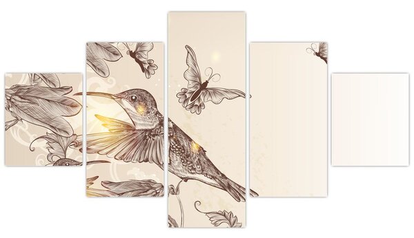 Obraz - Kolibry (125x70 cm)