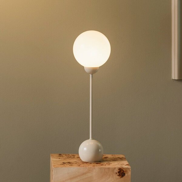 Globen Lighting Lampa stołowa Ripley, kremowy / amber, salon / jadalnia, metal, design