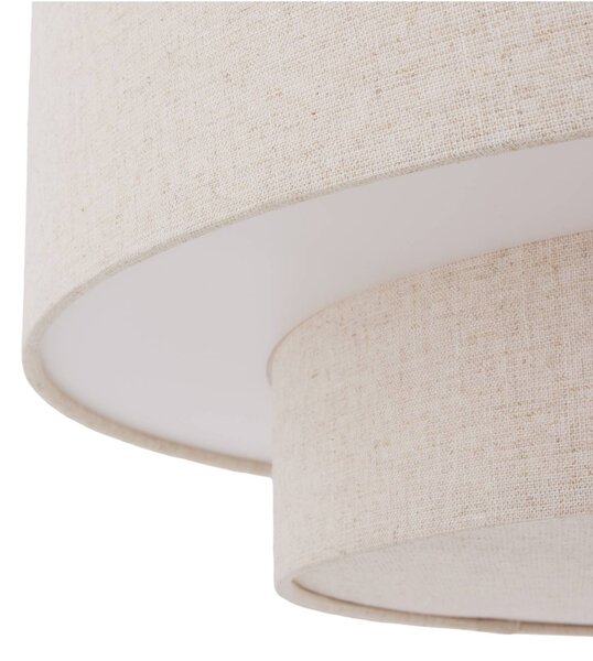 Globen Lighting Lampa wisząca Noah Bouclé, możliwość ściemniania, kremowy / amber, salon / jadalnia, tkanina / materiał / jedwab, skandynawski