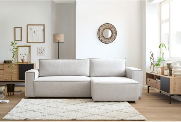 Beżowy rozkładany narożnik (strona zmienna) Nihad – Bobochic Paris