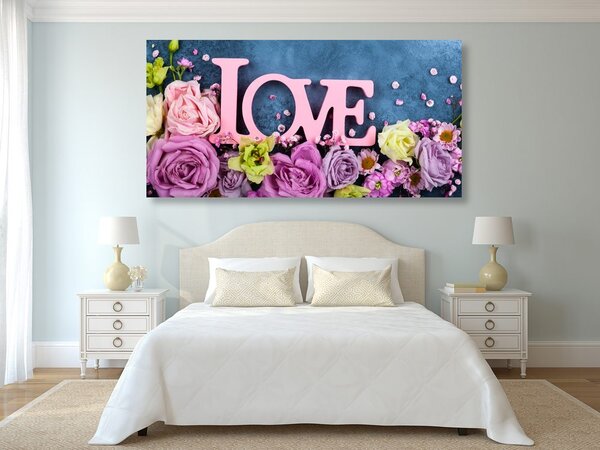 Obraz z napisem Love