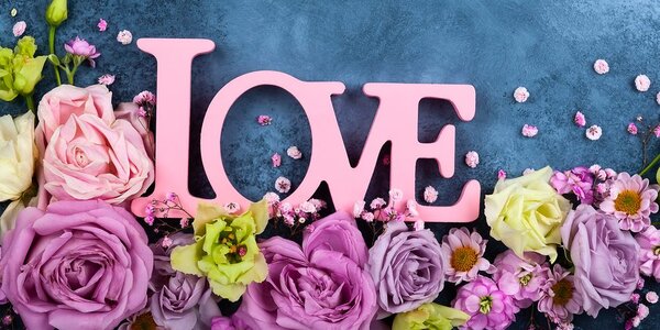 Obraz z napisem Love