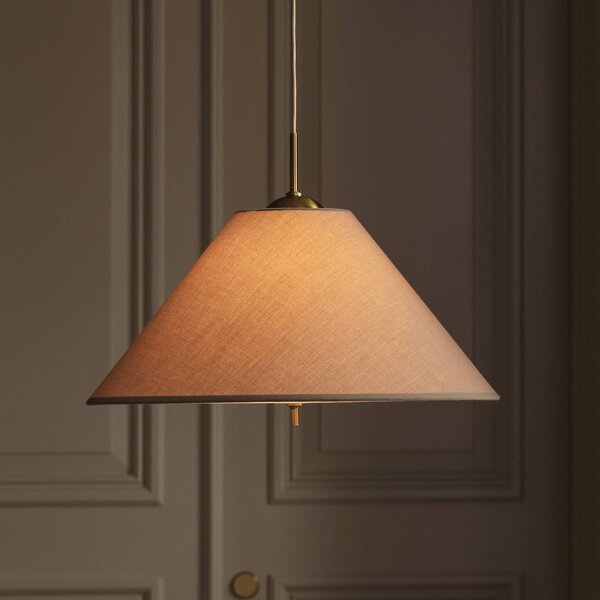 Globen Lighting Lampa wisząca IRIS, możliwość ściemniania, brązowy / rdzawy, salon / jadalnia, tkanina / materiał / jedwab, skandynawski