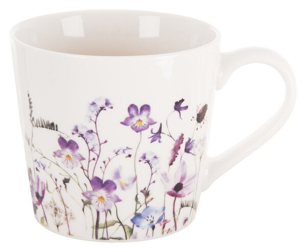 Biało-fioletowy porcelanowy kubek 430 ml Louka – Orion