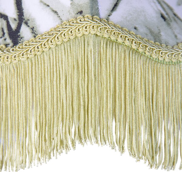Lampa wisząca czarna z kloszem w liście i białym wnętrzem 31,5 3-źródła światła - Cava