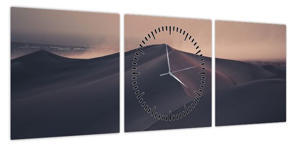 Obraz - Wydmy piaskowe (z zegarem) (90x30 cm)
