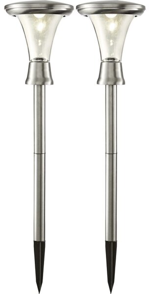 Zestaw 2 solarnych lamp ogrodowych LED Star Trading Turin, wys. 47 cm