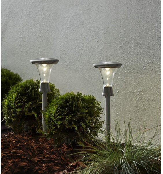 Zestaw 2 solarnych lamp ogrodowych LED Star Trading Turin, wys. 47 cm