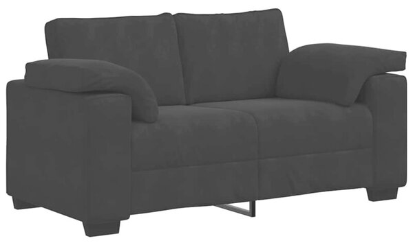 Sofa dwuosobowa czarna 160x77x82 cm aksamitna