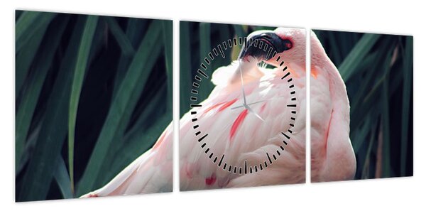 Obraz - Flaming (z zegarem) (90x30 cm)