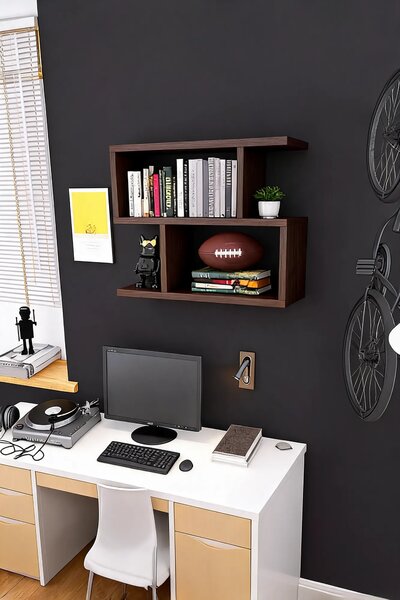 Minimalistyczna Półka Wisząca W Kolorze Wenge D0-L31