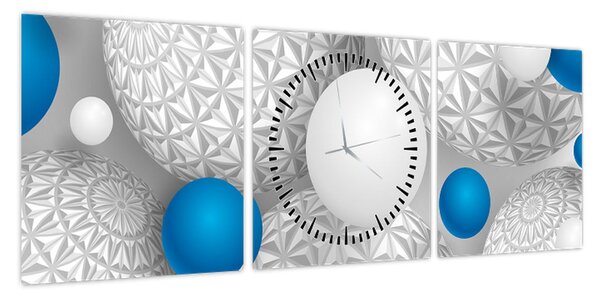 Obraz z motywem 3D (z zegarem) (90x30 cm)