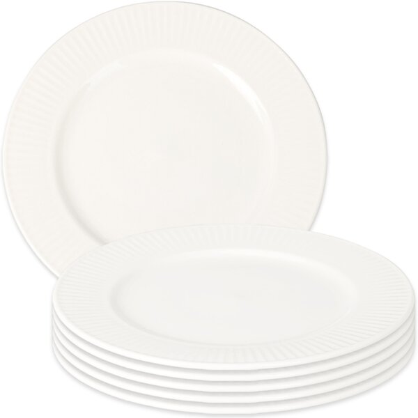 Zestaw 6 porcelanowych talerzyków deserowych Linie 20 cm