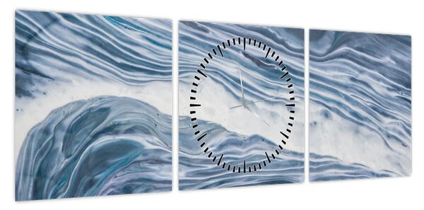 Obraz abstrakcji (z zegarem) (90x30 cm)