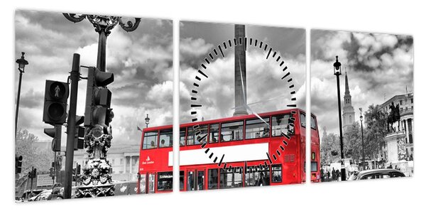 Obraz - Trafalgar Square (z zegarem) (90x30 cm)