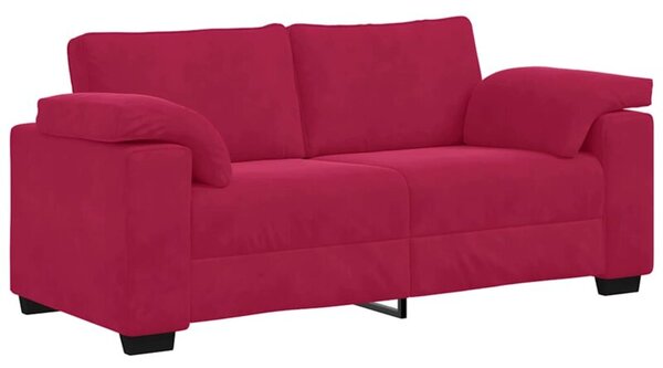 Sofa dwuosobowa, wino czerwone, 180x77x82 cm, aksamit
