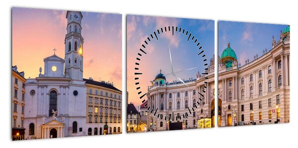 Obraz - Austria, Wiedeń (z zegarem) (90x30 cm)