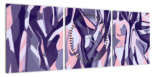 Obraz - Abstrakcyjne kobiety (z zegarem) (90x30 cm)