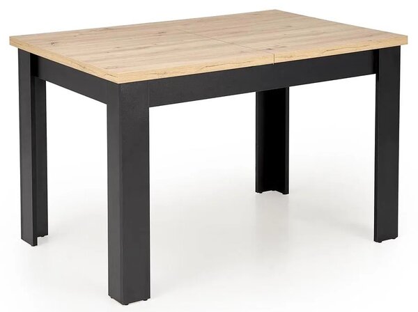 Klasyczny stół rozkładany dąb artisan + czarny K7-E79