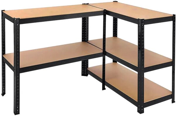 Czarny metalowy regał do spiżarni na przetwory G3-E43