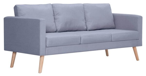 Sofa 3-osobowa, materiaÅowa, jasnoszara