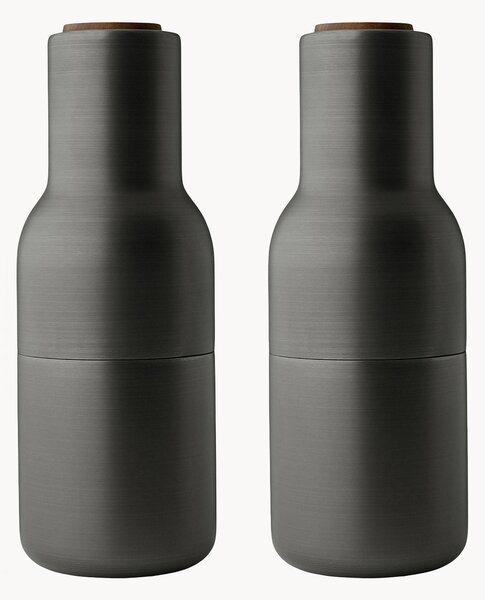 Komplet młynków do soli i pieprzu z pokrywką z drewna orzechowego Bottle Grinder, 2 elem