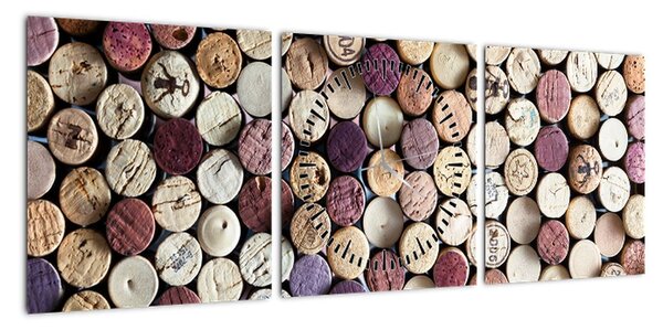 Obraz - Sezon na wino (z zegarem) (90x30 cm)