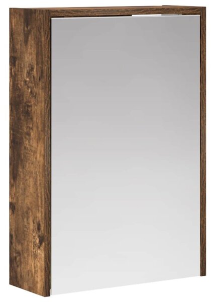Szafka z lustrem do łazienki dąb wędzony 43 x 16 x 62.5 cm