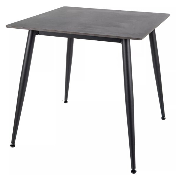 Stół jadalniany RION 80x80 cm z ceramicznym blatem, czarny marmur
