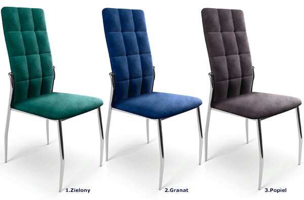 Zielone nowoczesne pikowane krzesło glamour R2-E98