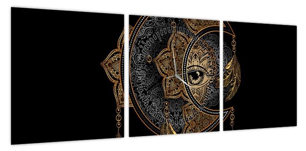 Obraz - Magiczne oko (z zegarem) (90x30 cm)