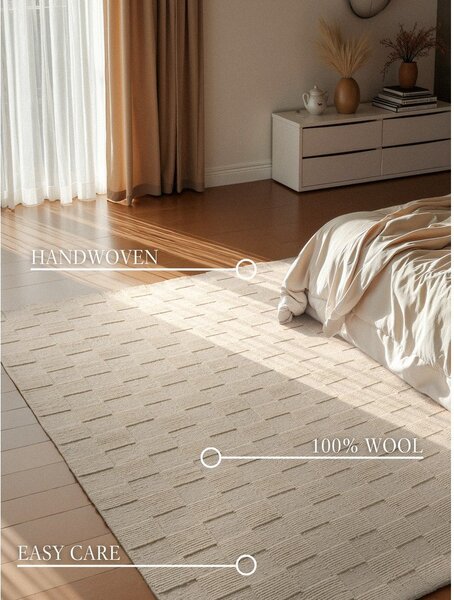 Kremowy wełniany dywan tkany ręcznie 120x170 cm Scala – Villeroy&Boch