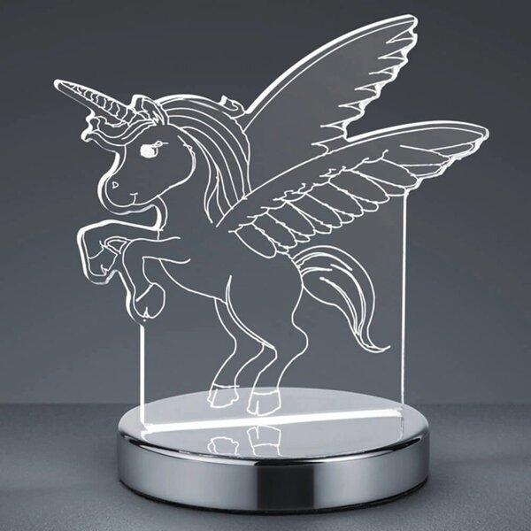 Lampa stołowa LED w kolorze błyszczącego srebra (wys. 17 cm) Karo – Reality