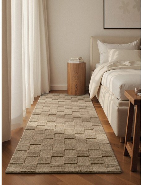 Brązowy wełniany chodnik tkany ręcznie 80x200 cm Scala – Villeroy&Boch
