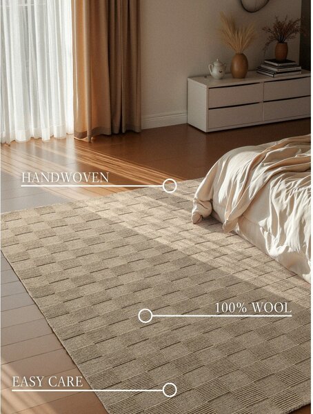 Beżowy wełniany dywan tkany ręcznie 120x170 cm Scala – Villeroy&Boch