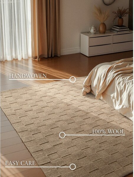 Brązowy wełniany dywan tkany ręcznie 120x170 cm Scala – Villeroy&Boch