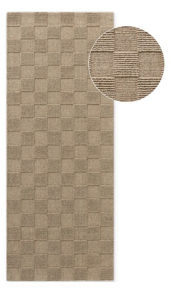 Brązowy wełniany chodnik tkany ręcznie 80x200 cm Scala – Villeroy&Boch