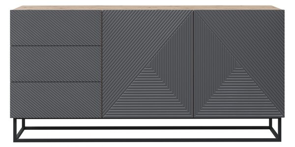 Komoda z szufladami Asha 167 cm - artisan / rivier stone mat