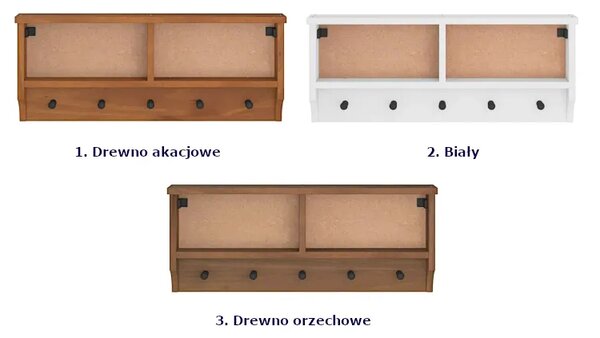 Duży wieszak ścienny drewno orzechowe C7-F31