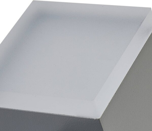 Lampa zewnętrzna z czujnikiem ruchu Sally Lindby, aluminiowy / szary / cynkowy, aluminium, nowoczesny
