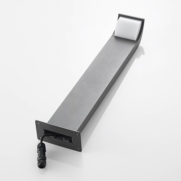 Lampa ogrodowa stojąca Tinna Lucande, czarny, aluminium, nowoczesny
