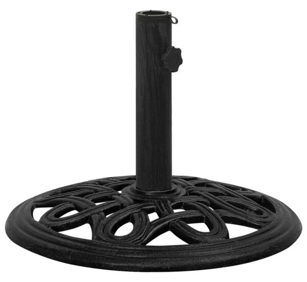 Podstawa pod parasol, czarna, 44x44x32 cm, żeliwo