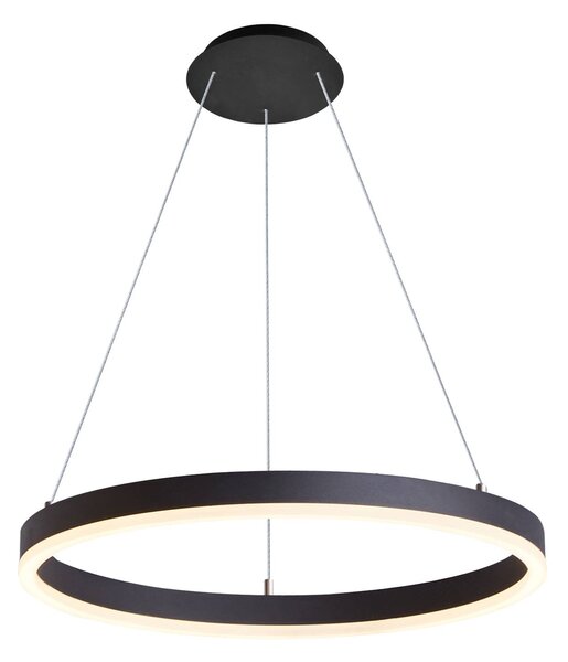 Lampa wisząca Albiona Arcchio, możliwość ściemniania, czarny, kuchnia, metal, nowoczesny
