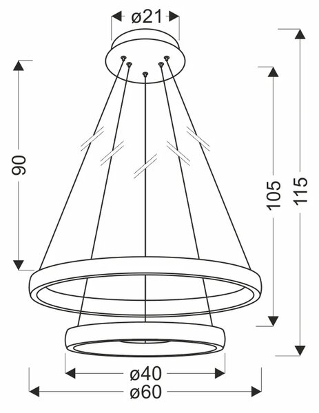 Wisząca okrągła złota lampa z kryształami - M079 B3-C05