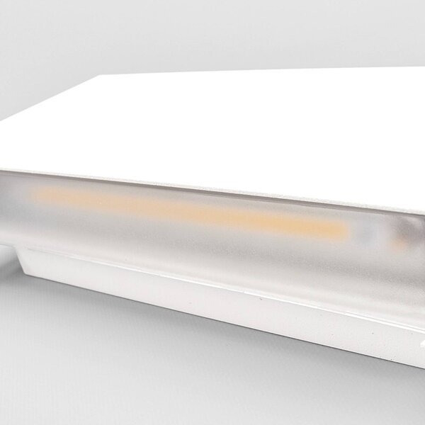 Kinkiet zewnętrzny LED Safira Lindby, biały / opal, aluminium, nowoczesny