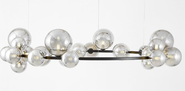NOWOCZESNA LAMPA WISZĄCA CZARNO-DYMIONY MERIDO W24
